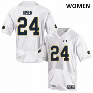 Women's Notre Dame Fighting Irish Jack Kiser #24 White University Game Jersey 847077-522