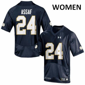 Womens Notre Dame Fighting Irish Mick Assaf #24 Game Navy Blue Official Jersey 874717-693