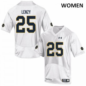 Women Notre Dame Fighting Irish Braden Lenzy #25 White Game NCAA Jersey 875853-199