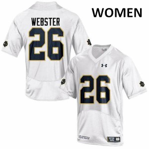 Women's Notre Dame Fighting Irish Austin Webster #26 Player Game White Jersey 574528-574