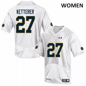 Women Notre Dame Fighting Irish Chase Ketterer #27 White Game College Jersey 238422-574
