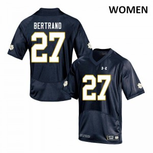 Womens Notre Dame Fighting Irish JD Bertrand #27 Game Navy Embroidery Jerseys 235858-144