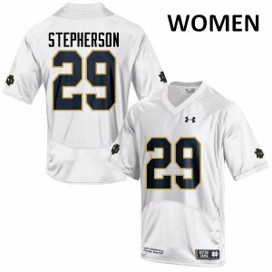 Women's Notre Dame Fighting Irish Kevin Stepherson #29 Game Official White Jerseys 672448-351