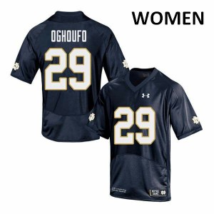 Womens Notre Dame Fighting Irish Ovie Oghoufo #29 Game Navy Official Jerseys 274064-545