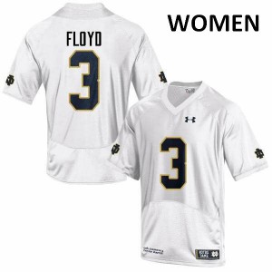 Women's Notre Dame Fighting Irish Michael Floyd #3 Player White Game Jersey 595470-413