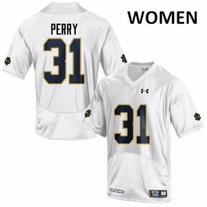 Women Notre Dame Fighting Irish Spencer Perry #31 Game University White Jersey 471122-663