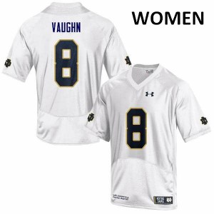 Womens Notre Dame Fighting Irish Donte Vaughn #35 Game Player White Jerseys 252935-238