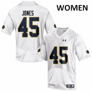 Women's Notre Dame Fighting Irish Jonathan Jones #45 White Game Stitched Jerseys 876192-558