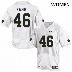 Women's Notre Dame Fighting Irish Axel Raarup #46 White Game Player Jersey 612071-769