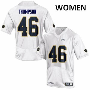 Womens Notre Dame Fighting Irish Jimmy Thompson #46 White Stitch Game Jersey 977809-397