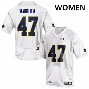 Women's Notre Dame Fighting Irish Kofi Wardlow #47 White High School Game Jerseys 273330-628