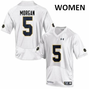 Womens Notre Dame Fighting Irish Nyles Morgan #5 Game White University Jerseys 450460-558