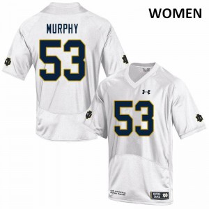 Women's Notre Dame Fighting Irish Quinn Murphy #53 White Embroidery Game Jersey 950666-414