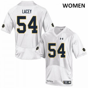 Women Notre Dame Fighting Irish Jacob Lacey #54 Stitched White Game Jersey 478806-901