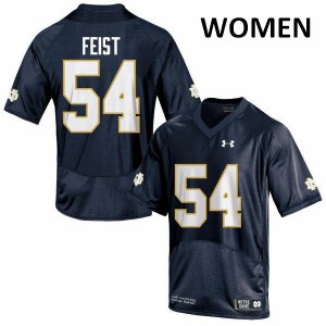 Womens Notre Dame Fighting Irish Lincoln Feist #54 Player Game Navy Blue Jerseys 486959-271