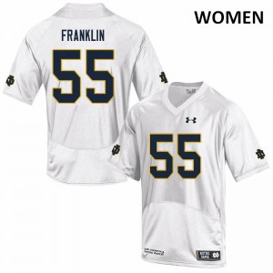 Women's Notre Dame Fighting Irish Jamion Franklin #55 Game University White Jerseys 970810-546