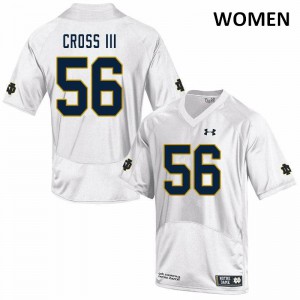 Womens Notre Dame Fighting Irish Howard Cross III #56 Game University White Jersey 110787-638