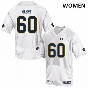 Women Notre Dame Fighting Irish Cole Mabry #60 Game White Official Jersey 984021-851