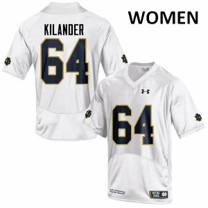 Womens Notre Dame Fighting Irish Ryan Kilander #64 Game Embroidery White Jersey 936307-124