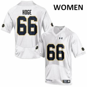 Women's Notre Dame Fighting Irish Tristen Hoge #66 Embroidery White Game Jerseys 108992-134