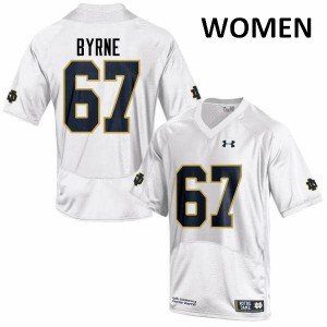 Womens Notre Dame Fighting Irish Jimmy Byrne #67 White Game Alumni Jerseys 376585-102