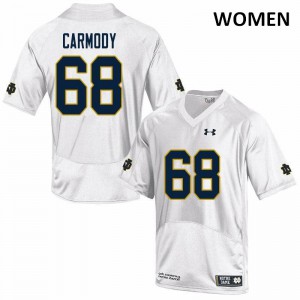 Womens Notre Dame Fighting Irish Michael Carmody #68 White Stitched Game Jerseys 878619-326