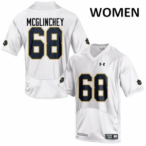 Womens Notre Dame Fighting Irish Mike McGlinchey #68 White Game Player Jerseys 360403-526