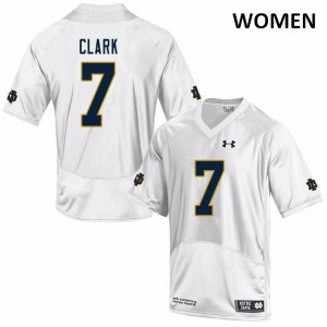 Womens Notre Dame Fighting Irish Brendon Clark #7 Game White University Jerseys 701134-833