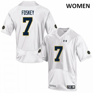 Women Notre Dame Fighting Irish Isaiah Foskey #7 Game White NCAA Jersey 952525-947