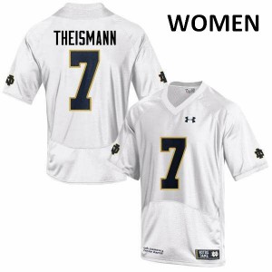 Womens Notre Dame Fighting Irish Joe Theismann #7 Game White Football Jersey 428811-153