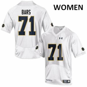 Women's Notre Dame Fighting Irish Alex Bars #71 Embroidery Game White Jerseys 375019-134