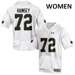 Womens Notre Dame Fighting Irish Robert Hainsey #72 Game Player White Jerseys 887670-291