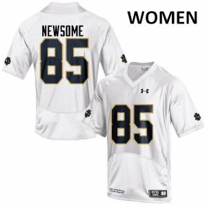 Womens Notre Dame Fighting Irish Tyler Newsome #85 White Official Game Jersey 671219-607