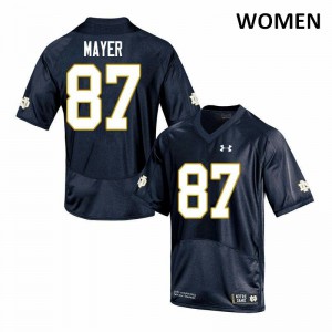 Women's Notre Dame Fighting Irish Michael Mayer #87 Player Navy Game Jersey 822512-563