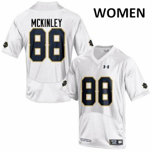 Women's Notre Dame Fighting Irish Javon McKinley #88 Official White Game Jerseys 248793-835