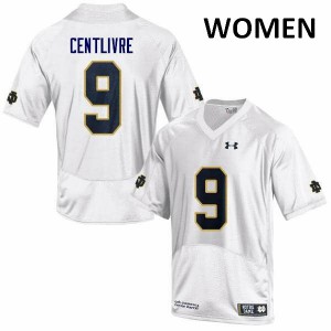 Women's Notre Dame Fighting Irish Keenan Centlivre #9 White Game University Jerseys 344052-734