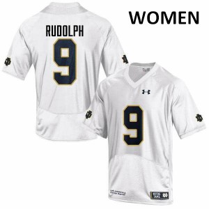 Womens Notre Dame Fighting Irish Kyle Rudolph #9 Game Alumni White Jerseys 821751-217