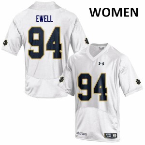 Women Notre Dame Fighting Irish Darnell Ewell #94 Game White Official Jerseys 459084-446