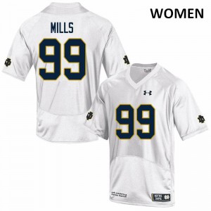 Women Notre Dame Fighting Irish Rylie Mills #99 NCAA White Game Jersey 335866-134