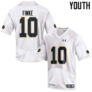 Youth Notre Dame Fighting Irish Chris Finke #10 White Game Official Jerseys 162327-595