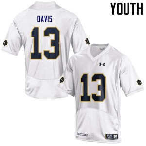 Youth Notre Dame Fighting Irish Avery Davis #13 NCAA White Game Jerseys 726124-504