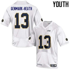 Youth Notre Dame Fighting Irish Jordan Genmark-Heath #13 White Embroidery Game Jersey 144360-309