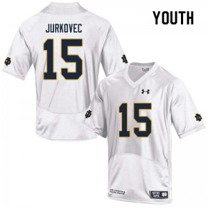 Youth Notre Dame Fighting Irish Phil Jurkovec #15 Game College White Jerseys 454962-285