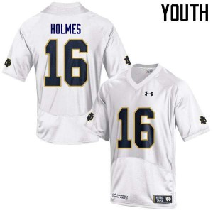 Youth Notre Dame Fighting Irish C.J. Holmes #16 Official White Game Jerseys 559401-431