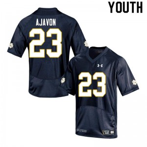 Youth Notre Dame Fighting Irish Litchfield Ajavon #23 NCAA Navy Game Jersey 358259-837