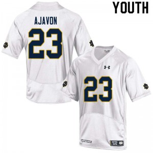 Youth Notre Dame Fighting Irish Litchfield Ajavon #23 White Game Alumni Jerseys 629289-363