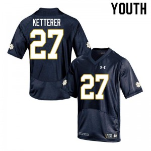 Youth Notre Dame Fighting Irish Chase Ketterer #27 Player Navy Game Jersey 130673-215