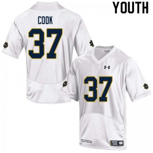 Youth Notre Dame Fighting Irish Henry Cook #37 Game White Football Jersey 774435-119