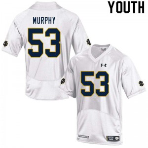 Youth Notre Dame Fighting Irish Quinn Murphy #53 White Embroidery Game Jerseys 653371-726