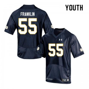 Youth Notre Dame Fighting Irish Jamion Franklin #55 Game College Navy Jersey 159591-658